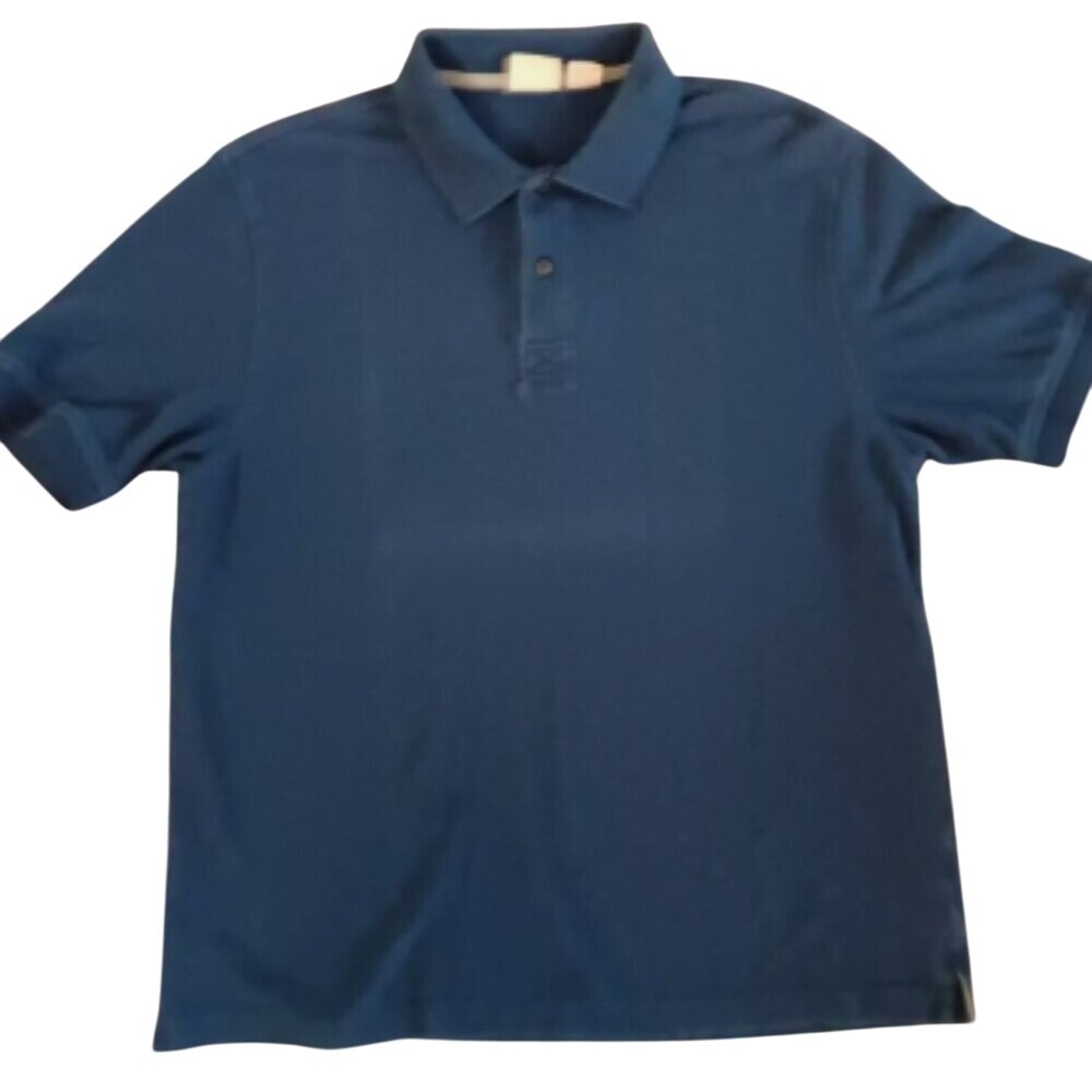 Jos A Bank Mens Navy Polo 100% Cotton Preppy Casual Preowned short sleeve B7